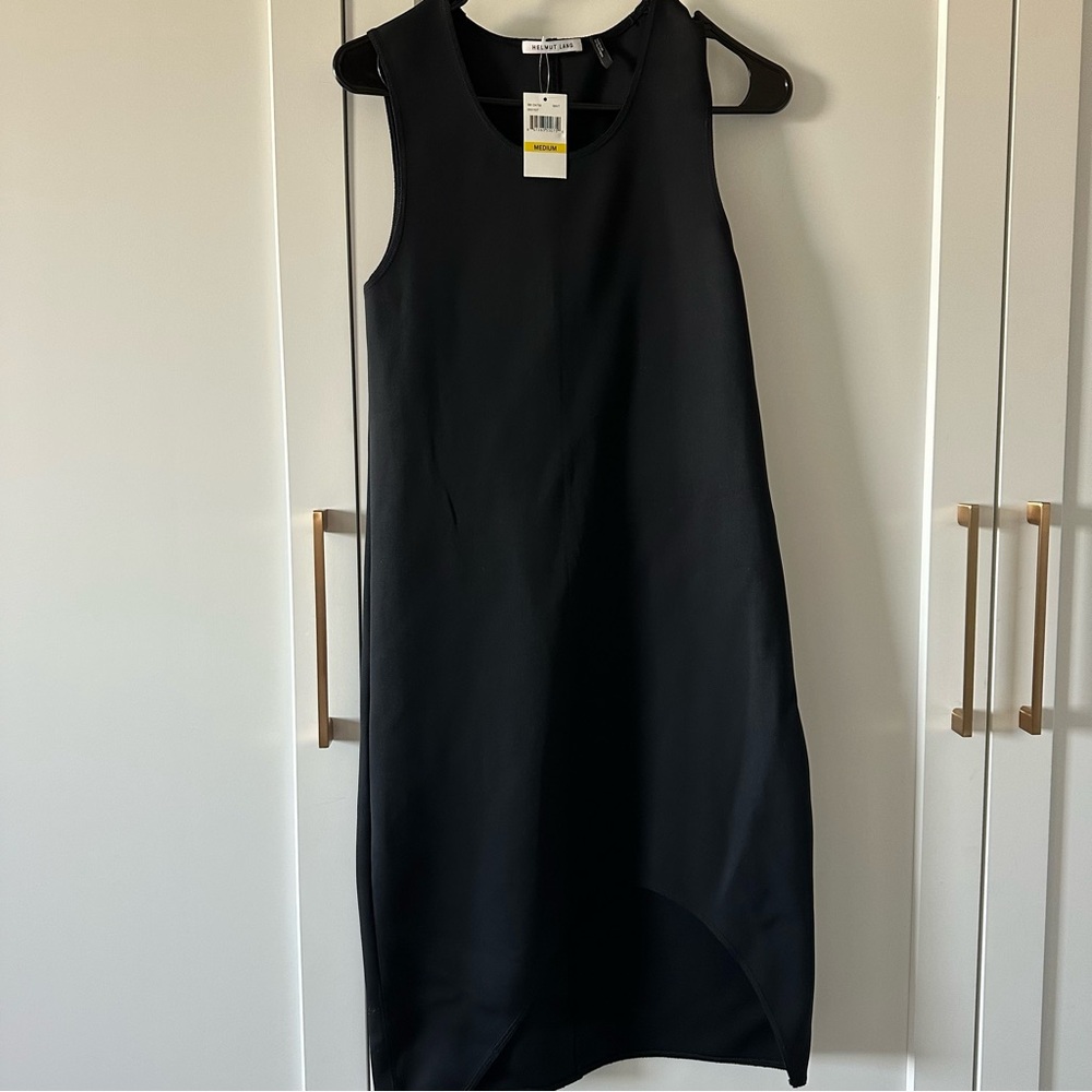 Helmut Lang Black High Low Dress